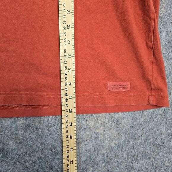 Life is Good Take It Slow Shirt Size Men's XL Burnt Orange Red 100% Cotton - Picture 4 of 12